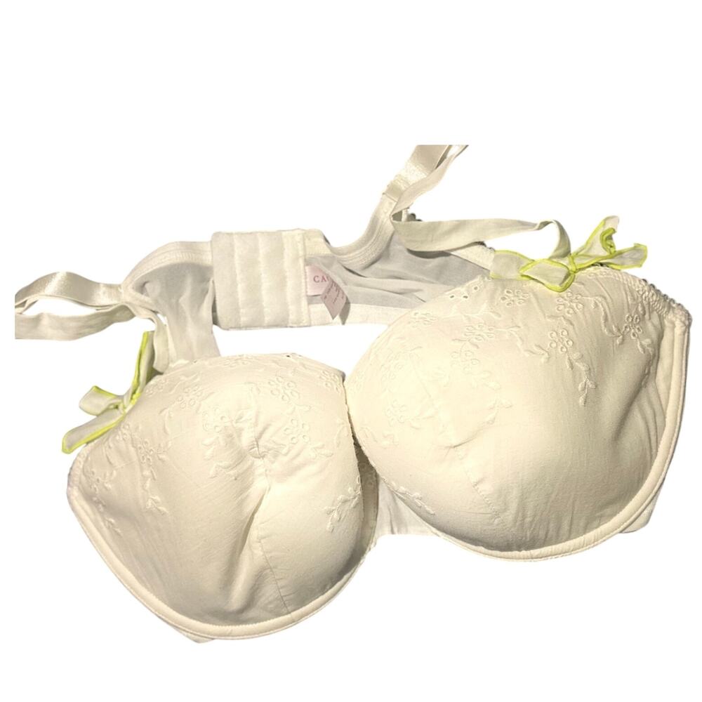 Cacique Eyelet Demi Bra White NWT 42D
